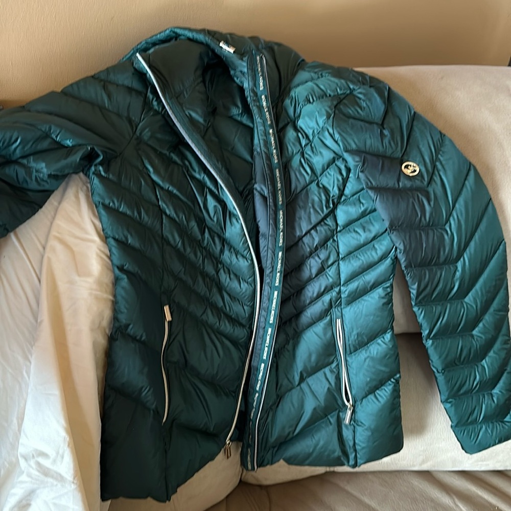 Very Lightly worn, Girls S Michael Kors Jacket Green
